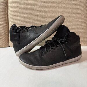 Vivobarefoot Men's Borough Black Leather Shoes Boots Obsidian 47 EU / 13 US